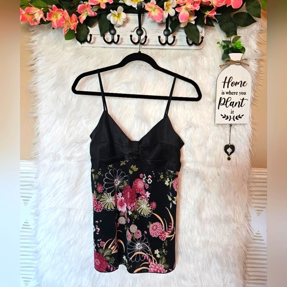 Sakura Satin Feel Floral Camisole